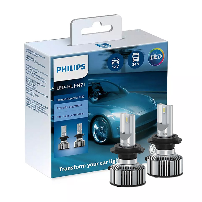 Светодиодная автомобильная лампа PHILIPS Ultinon Essential LED (H7,  11972UE2X2) купить за 10 000 руб. —