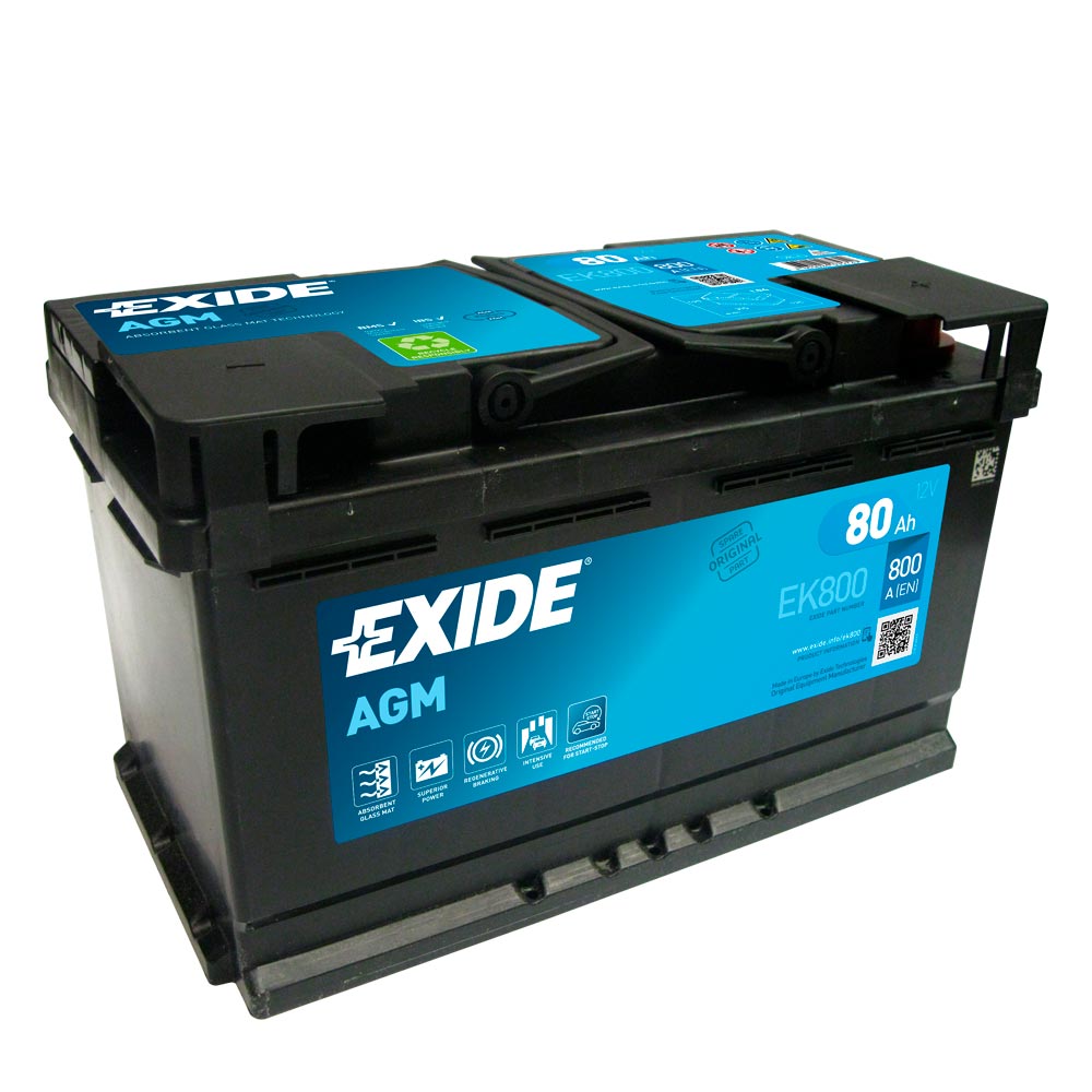 Аккумулятор Exide Start-Stop AGM EK800 (80 А/ч) купить в Екатеринбурге |  AutoDop.ru