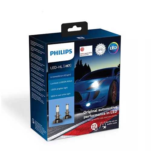 Светодиодные лампы H7 Philips X-TremeUltinon LED Gen2 (5800K | 2шт)