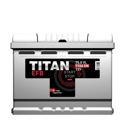 Аккумулятор Titan EFB 6СТ-75.0 VL (75 А/ч | О/п)