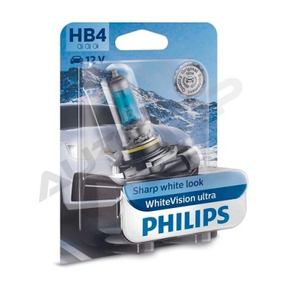 Галогенная лампа HB4 Philips White Vision Ultra 12V 51W (9006WVUB1)