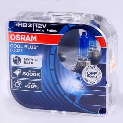 Комплект галогенных ламп HB3 Osram Cool Blue Boost +50% 12V 100W (69005CBB-HCB)