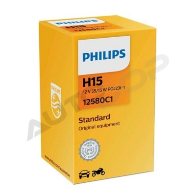 Галогенная лампа H15 Philips Standard 12V 55/15W (12580C1)