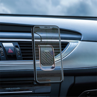 Магнитный держатель Hoco CA74 Universe черный/коричневый