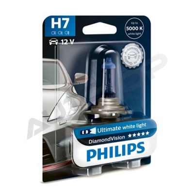 Галогенная лампа H7 Philips Diamond Vision 12V 55W (12972DVB1)