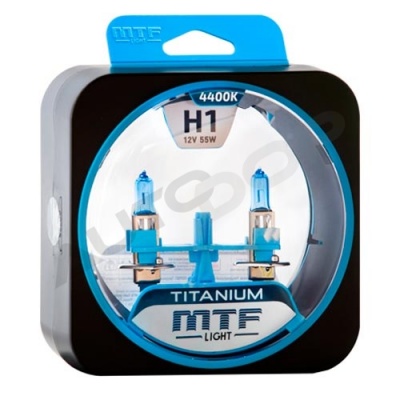 Комплект галогенных ламп H1 MTF Titanium 4400K 12V 55W (HTN1201)