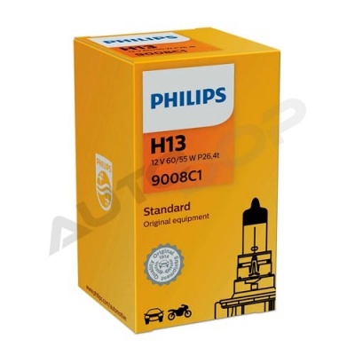 Галогенная лампа H13 Philips Vision +30% 12V 60/55W (9008C1)