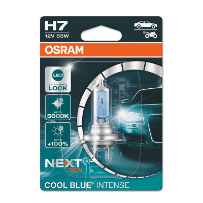 Галогенная лампа H7 Osram Cool Blue Intense +100% (Next Gen) 12V 55W (64210CBN-01B)