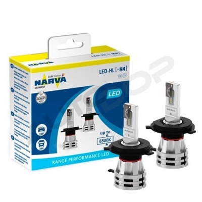 Комплект светодиодных ламп H4 Narva Range Performance LED 6500K (18032)