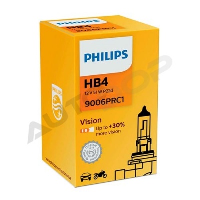 Галогенная лампа HB4 Philips Vision +30% 12V 51W (9006PRC1)