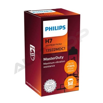 Галогенная лампа H7 Philips Master Duty +130% 24V 70W (13972MDC1)