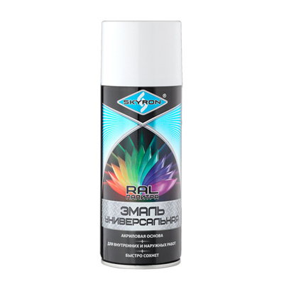 Эмаль акриловая универсальная Skyron, белая, аэрозоль (SR-19003 | 520 мл)
