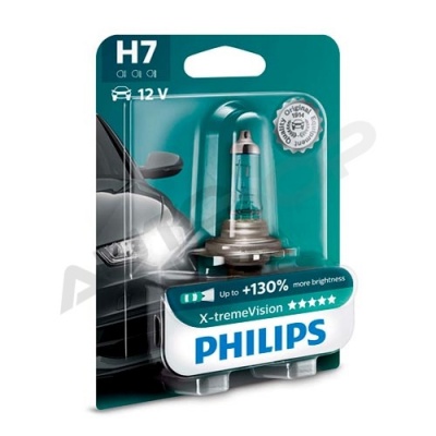 Галогенная лампа H7 Philips X-treme Vision +130% 12V 55W (12972XV+B1)
