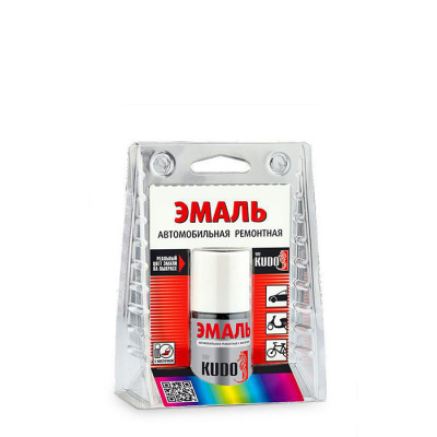 Эмаль автомобильная KUDO, ремонтная, с кисточкой, черная (KU-70601 | 15 мл)