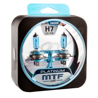 Комплект галогенных ламп H7 MTF Platinum 3800K 12V 55W (HPL1207)