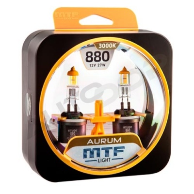 Комплект галогенных ламп H27 880 MTF Aurum 3000K 12V 27W (HAU1280)