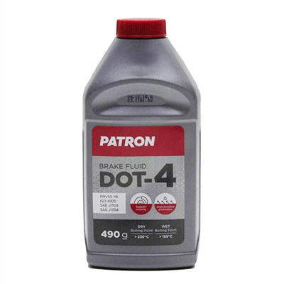 Тормозная жидкость DOT-4 Patron 490г (424мл)