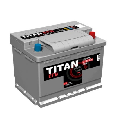 Аккумулятор Titan EFB 6СТ-75.0 VL (75 А/ч | О/п)