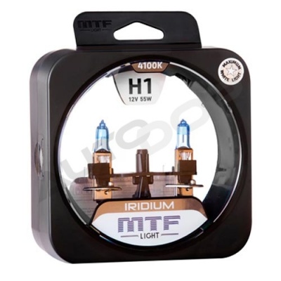 Комплект галогенных ламп H1 MTF Iridium 4100K 12V 55W (HRD1201)
