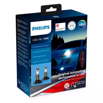 Комплект светодиодных ламп H4 Philips X-tremeUltinon LED Gen2 5800K (11342XUWX2)