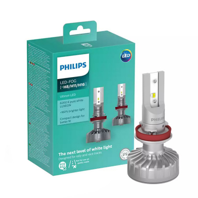 Комплект светодиодных ламп H8/11/16 Philips Ultinon LED +160% (11366ULWX2)