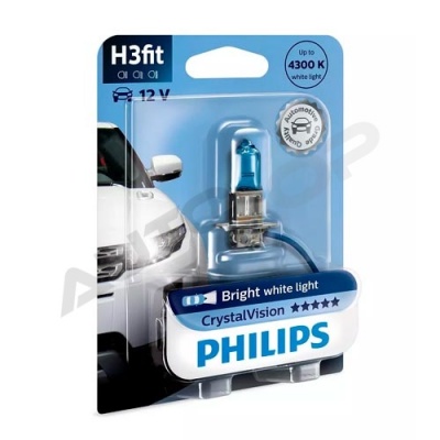 Галогенная лампа H3 Philips Crystal Vision 12V 55W (12336CVB1)