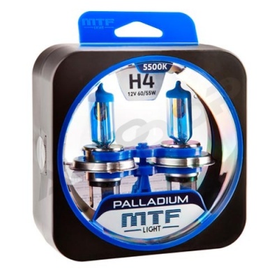 Комплект галогенных ламп H4 MTF Palladium 5500K 12V 60/55W (HPA1204)