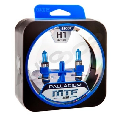 Комплект галогенных ламп H1 MTF Palladium 5500K 12V 55W (HPA1201)