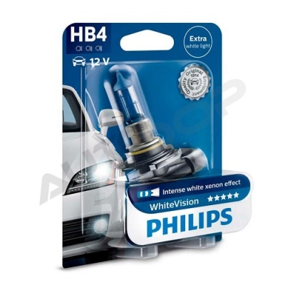 Галогенная лампа HB4 Philips White Vision 12V 55W (9006WHVB1)