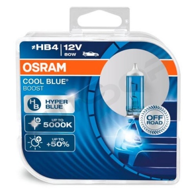 Комплект галогенных ламп HB4 Osram Cool Blue Boost +50% 12V 80W (69006CBB-HCB)