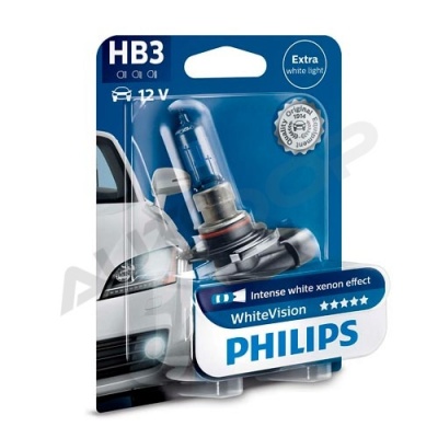 Галогенная лампа HB3 Philips White Vision 12V 65W (9005WHVB1)