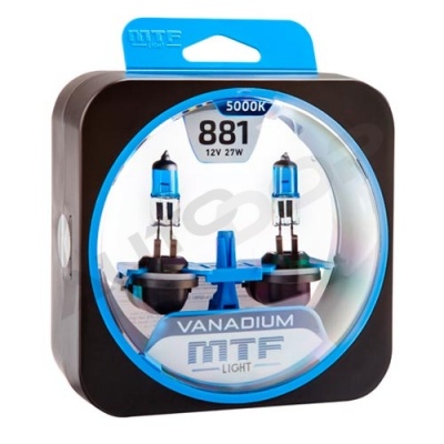 Комплект галогенных ламп H27 881 MTF Vanadium 5000K 12V 27W (HVN1281)