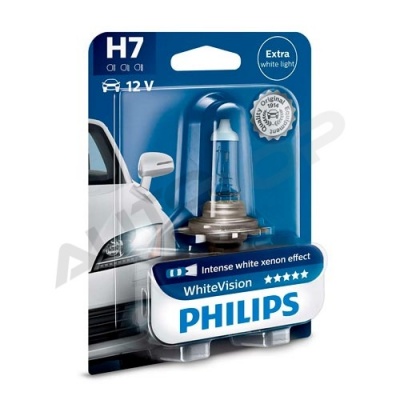 Галогенная лампа H7 Philips White Vision 12V 55W (12972WHVB1)
