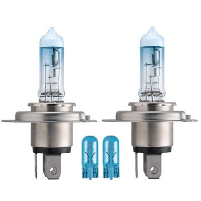 Комплект галогенных ламп H4 Philips White Vision 12V 60/55W (12342WHVSM)