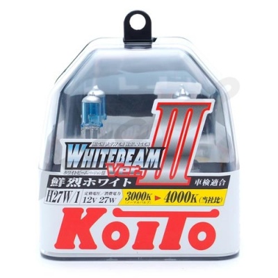 Комплект галогенных ламп H27/1 Koito Whitebeam III 12V 27W 4000K P0728W