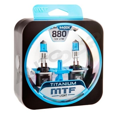 Комплект галогенных ламп H27 880 MTF Titanium 4400K 12V 27W (HTN1280)