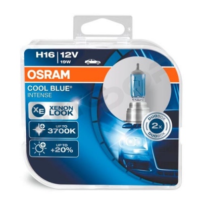 Комплект галогенных ламп H16 Osram Cool Blue Intense +20% 12V 19W (64219CBI-HCB)