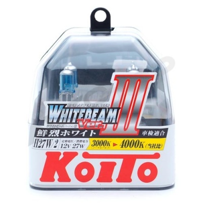 Комплект галогенных ламп H27/2 Koito Whitebeam III 12V 27W 4000K P0729W