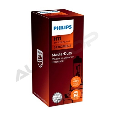 Галогенная лампа H11 Philips Master Duty +130% 24V 70W (24362MDC1)