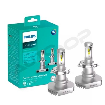 Комплект светодиодных ламп H4 Philips Ultinon LED 6200K (11342ULWX2)