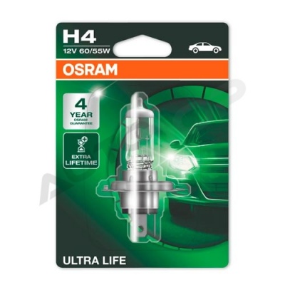 Галогенная лампа H4 Osram Ultra Life 12V 60/55W (64193ULT-01B)